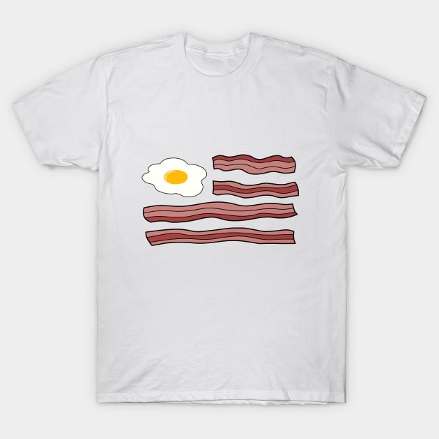 Bacon Flag T-Shirt by 9teen